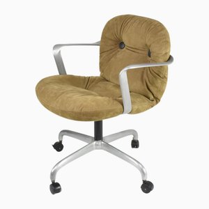Sedia da ufficio Mid-Century moderna in velluto di Hannah Morrison per Knoll, anni '50