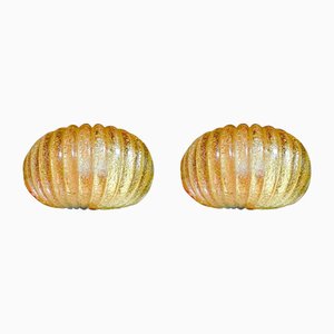 Vintage Italian Wall Lights in Murano Glass from Seguso, 1980s, Set of 2