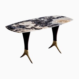 Coffee Table with Polished Onyx Top attributed to Guglielmo Ulrich, 1950s