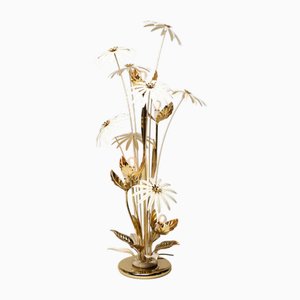 Vintage Gilded Flower Floor Lamp by Hans Kögl, 1970s