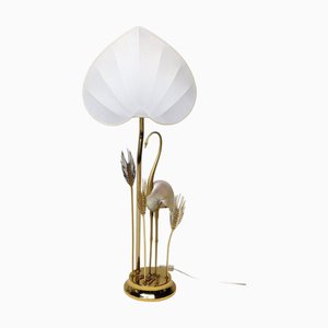 Monumental Gilt Brass Floor Lamp by Antonio Pavia, 1970
