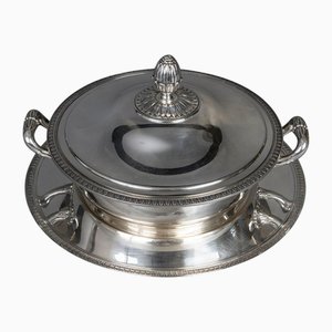 Large Napoleon III Silver Plated Soup Tureen from Christofle