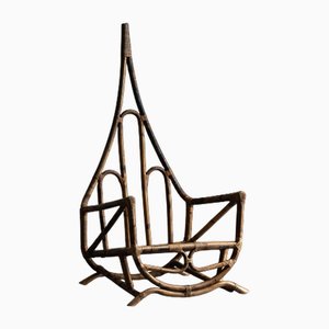 Sculptural Bamboo Lounge Chairs, Italy, 1960s, Set of 2