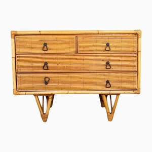 Französische Mid-Century Kommode aus Korbgeflecht, 1965