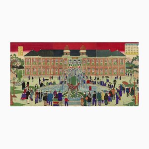 Hiroshige III, Museo en la Segunda Exposición Industrial Nacional en Ueno, Tokio, 1881, Grabado en madera