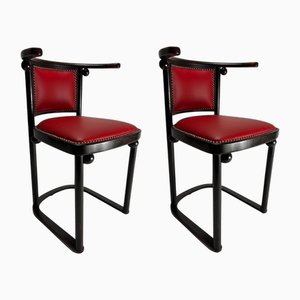 Fledermaus Chairs attributed to Josef Hoffmann, Austria, 1905, Set of 2