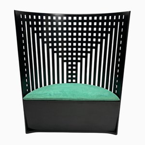 312 Willow Throne Original Armchair attributed to Charles Rennie Mackintosh for Cassina, 1980s