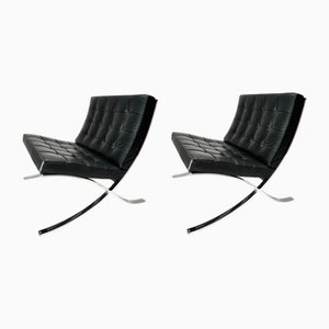 Barcelona Lounge Chairs attributed to Mies Van Der Rohe for Knoll International, 1980s, Set of 2
