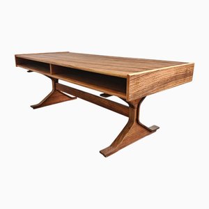 Table Basse Mid-Century en Bois Zebrano attribuée à Gianfranco Frattini pour Bernini, 1950s
