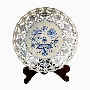 Plato Ronde con cebolla azul de Porcelana de Meissen