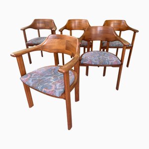 Mid-Century Teak Dining Room Chairs, 1960s, Set of 5