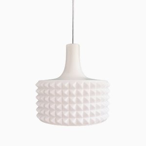 Large White Opaline Pendant Light by Ivan Jakes, 1960s