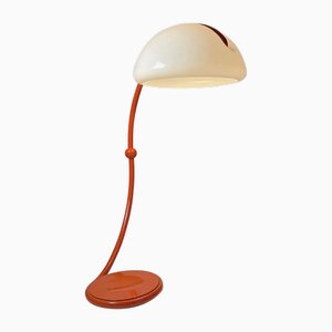 Lampada da terra Serpente arancione di Elio Martinelli per Luce, Italia, anni '70