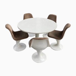 Orbit Chairs and Original Dining Table by Vitra, Germany, 1965, Set of 6
