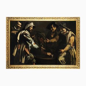 Master of the Flagellation of Cesena, The Morra Players, 1620, Oil on Canvas, Framed