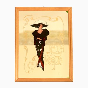 Vintage Vogue Advertising Wall Mirror, Italy, 1970s