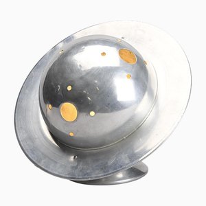 Moderne Tischlampe aus Aluminium, Frankreich, 1930