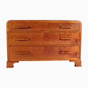 Cómoda danesa Art Déco con tres cajones de Fritz Hansen, años 30
