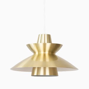 Vintage Danish Navy Pendant Lamp by Jorn Utzon for Nordisk Solar, 1947