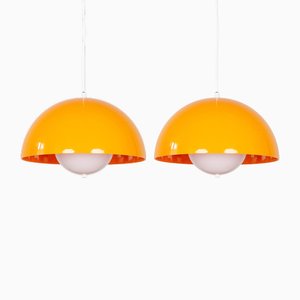 Space Age Danish Lamps, 1970s, Set of 2