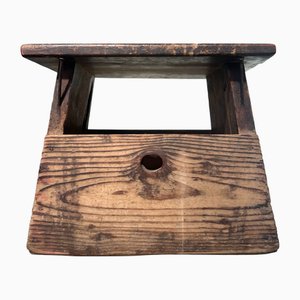 Japanischer Vintage Fumidai Holz Tritthocker, 1950er