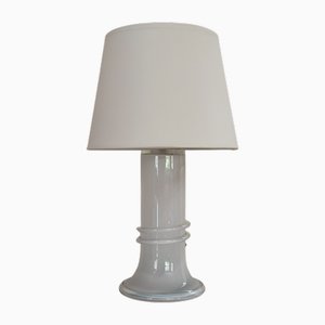Large Glass Table Lamp from Atelje Lyktan, 1980s