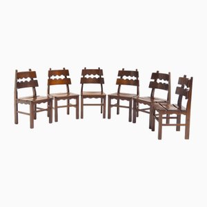 Razorblade Dining Chairs by Henning Kjaernulf for Nyrup Møbelfabrik, 1970s, Set of 6
