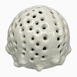 Mid-Century Modern Italian Round Flower Vase in Ceramic, 1950s