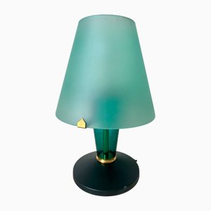 Lámpara de cristal de Murano verde, años 80