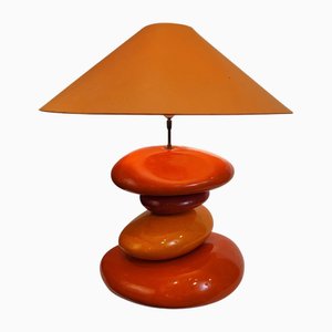 Französische Vintage Tischlampe aus glasierter Keramik, 1980er