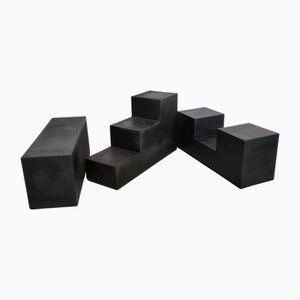 Vintage Poufs by Mario Bellini for B&B Italia, 1970s, Set of 3
