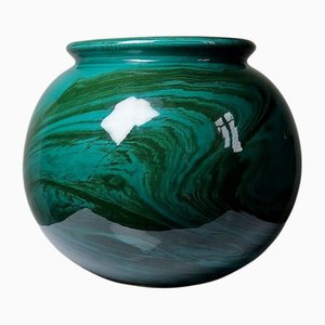 Grand Vase Boule Style Art Déco en Céramique