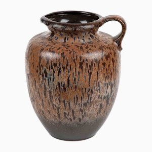 Large Two-Tone Pottery Floor Vase in Fat Lava Ceramic from Scheurich, 1960s