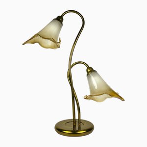 Vintage Murano Tischlampe Lilien, Italien, 1970er