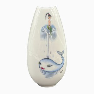 Vase Vintage en Porcelaine par Raymond Peynet pour Rosenthal, 1950s