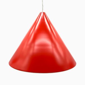 Vintage Panton-Aera Pendant Light in Red by Arne Jacobsen for Louis Poulsen, 1950s