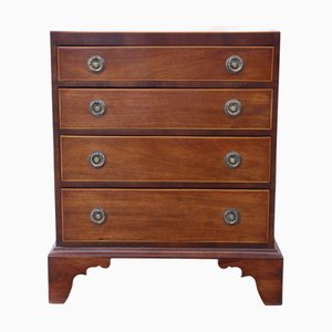 Antique Georgian Revival Mahogany Chest of Drawers with Caddy Top, 1900s