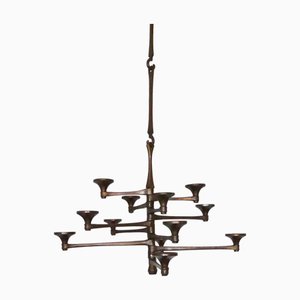 Brutalist Candleholder in Bronze