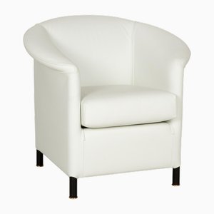 Aura Leather Armchair in Cream by Paolo Piva for Wittmann