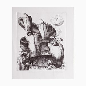 Angela Occhipinti, Capitone with Peppers: Author's Proof, 1950, Engraving