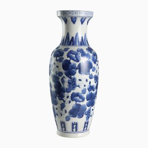 Porcelain Vase with All-Over Plant Motif