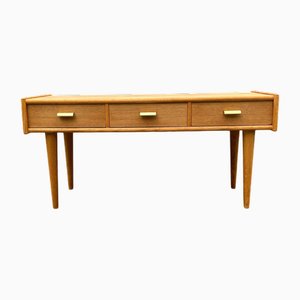 Lowboard in Oak with Brass Handles