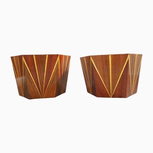 Mid-Century Geometric Flowerpots, 1960s, Set of 2