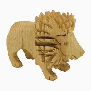 Ferdinando Codognotto, Leone, 2023, Legno