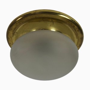 Mid-Century Round Brass Flush Mount No 2, 1960s, Italy