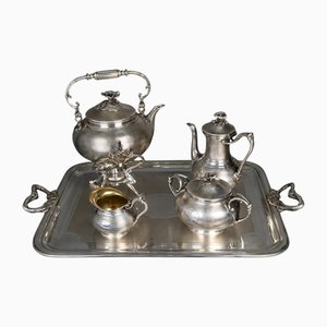 Versilbertes Tee- und Kaffeeservice von Christofle, 5 . Set
