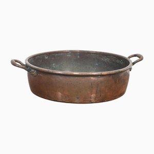 Antique Two-Handled Copper Preserve Pan, 1800s