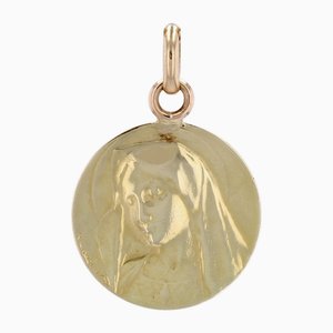 Colgante Dropsy francés de oro amarillo de 18 kt con la Virgen María firmada