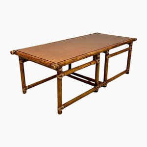 Bamboo Coffee Table by Lyda Levi for McGuire Production, 1970s