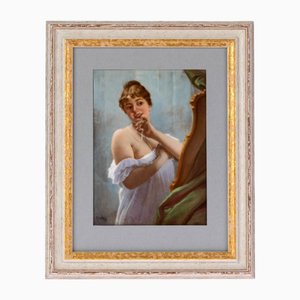 Plaque Fine en Porcelaine par Knoeller pour KPM Berlin